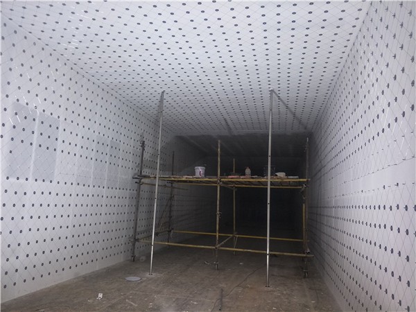 Installation of ceramic fiber board for air duct